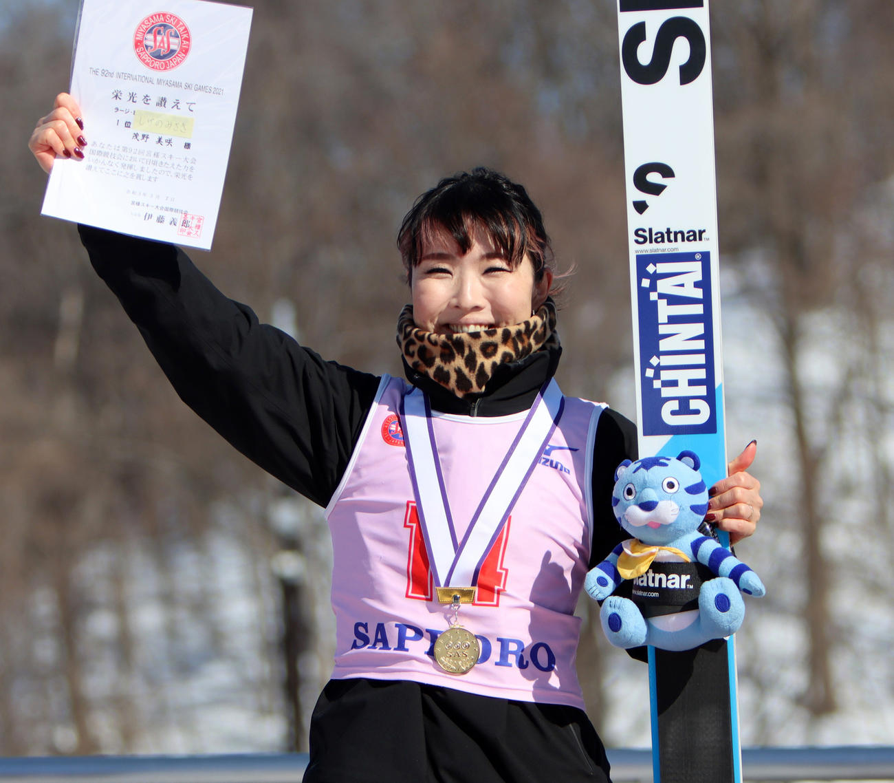 今季初勝利を挙げた茂野（撮影・奥村晶治）