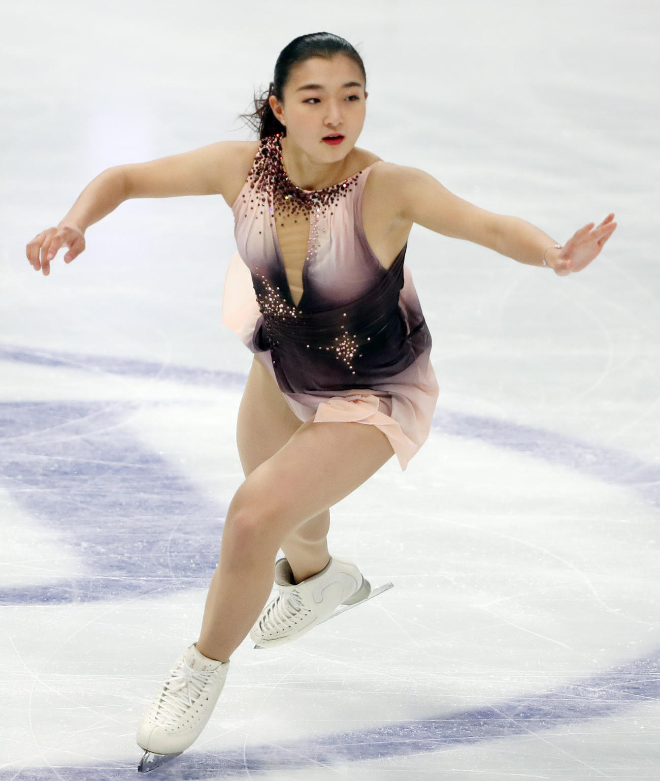 女子SPの演技に臨む坂本花織（撮影・PNP）