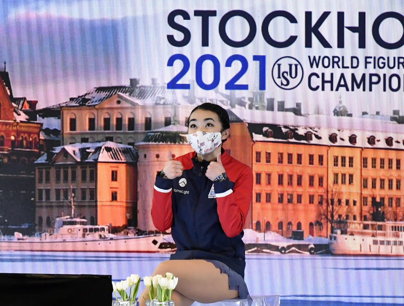 世界選手権女子SPに出場したカレン・チェン（AP）