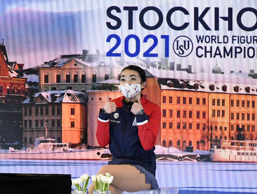 世界選手権女子SPに出場したカレン・チェン（AP）