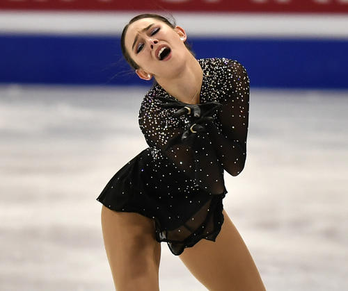 世界選手権女子SPに出場したカイラニ・クレイン（AP）