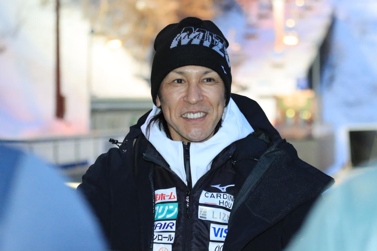 今季国内最終戦のノルディックスキー・ジャンプ伊藤杯シーズンファイナル大倉山ナイターを欠場した葛西（撮影・保坂果那）