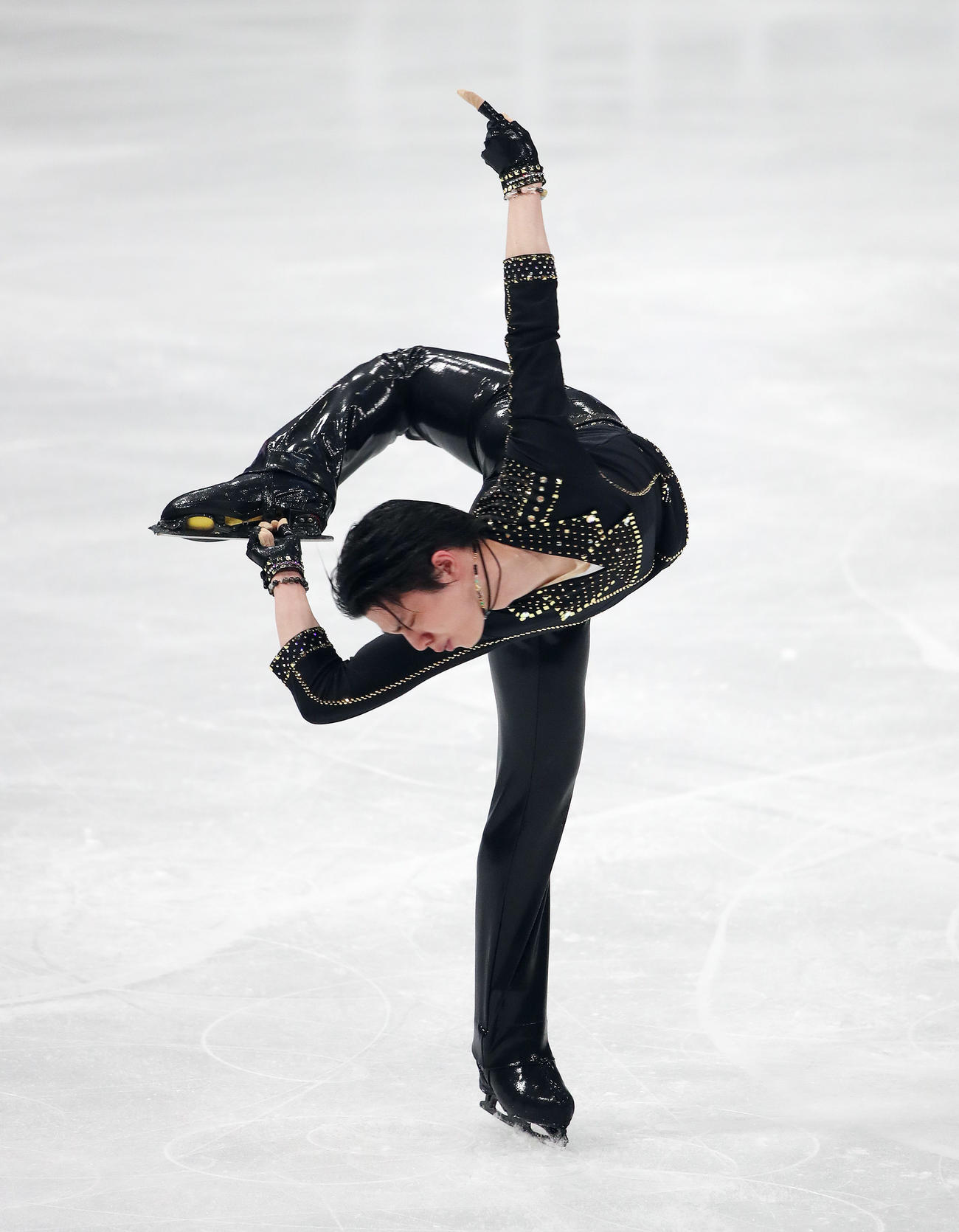男子SPの演技に臨む羽生結弦（撮影・PNP）