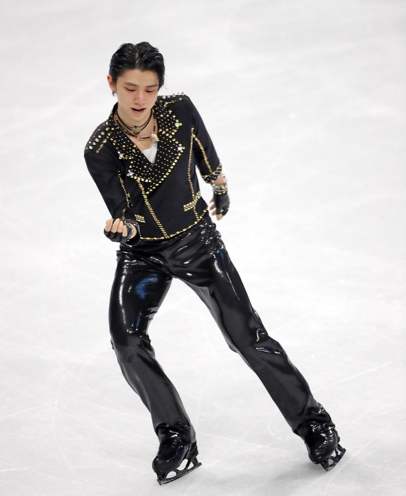 男子SPの演技に臨む羽生結弦（撮影・PNP）