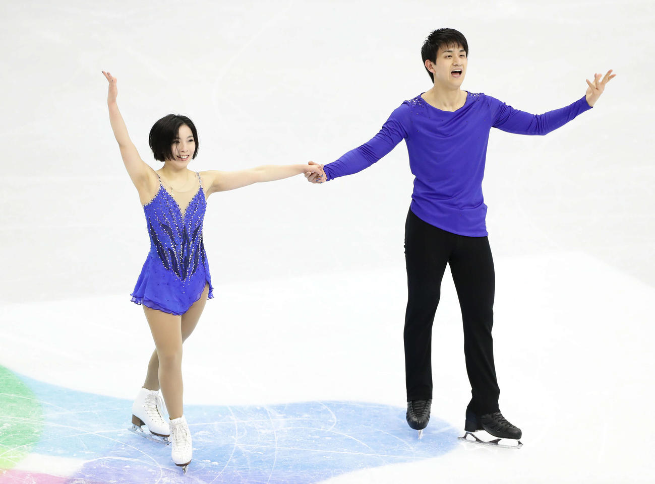 三浦璃来（左）と木原龍一（2020年2月8日撮影）