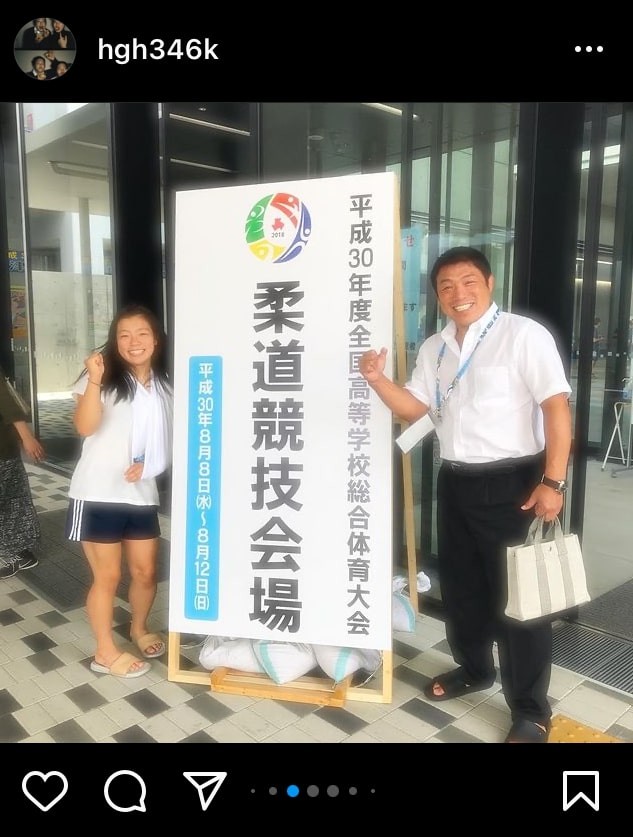 インスタグラムを更新した古賀稔彦さんの長女のひより（本人インスタグラムより）