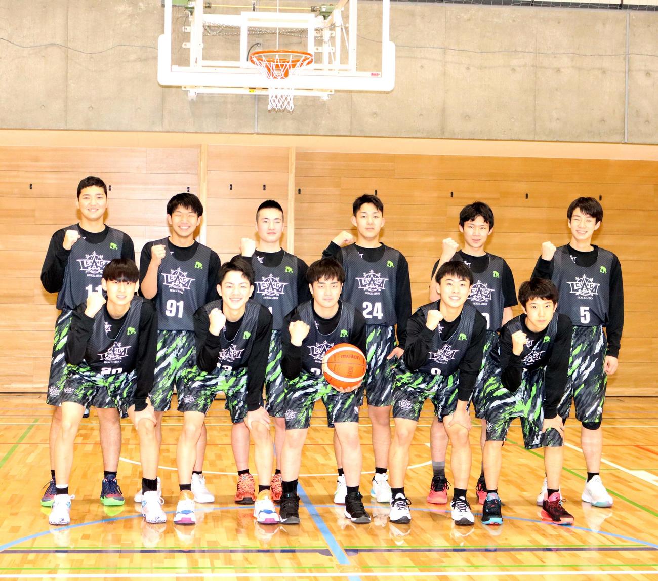 練習を開始したレバンガ北海道U18の11選手（撮影・永野高輔）