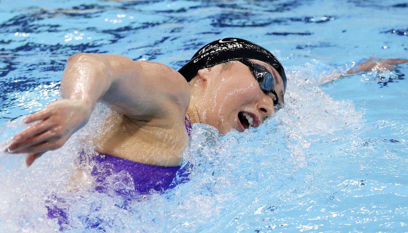 女子200メートル自由形決勝　力泳する優勝した五十嵐（代表撮影）