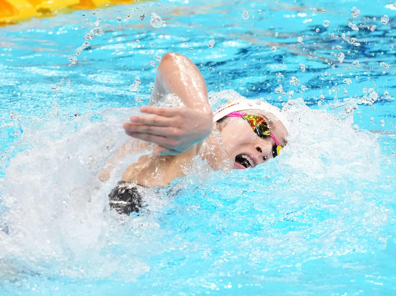 女子100メートル自由形で優勝した池江（代表撮影）