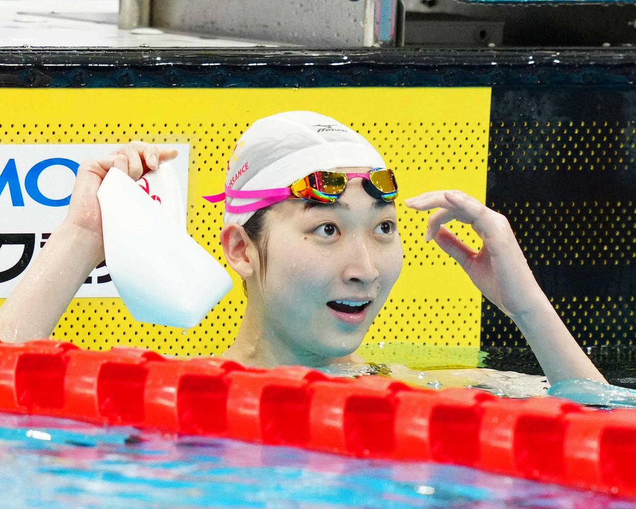 女子50メートル自由形決勝で優勝した池江（撮影・江口和貴）