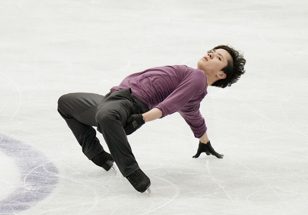 公式練習に臨む公式練習に臨む宇野昌磨（代表撮影）