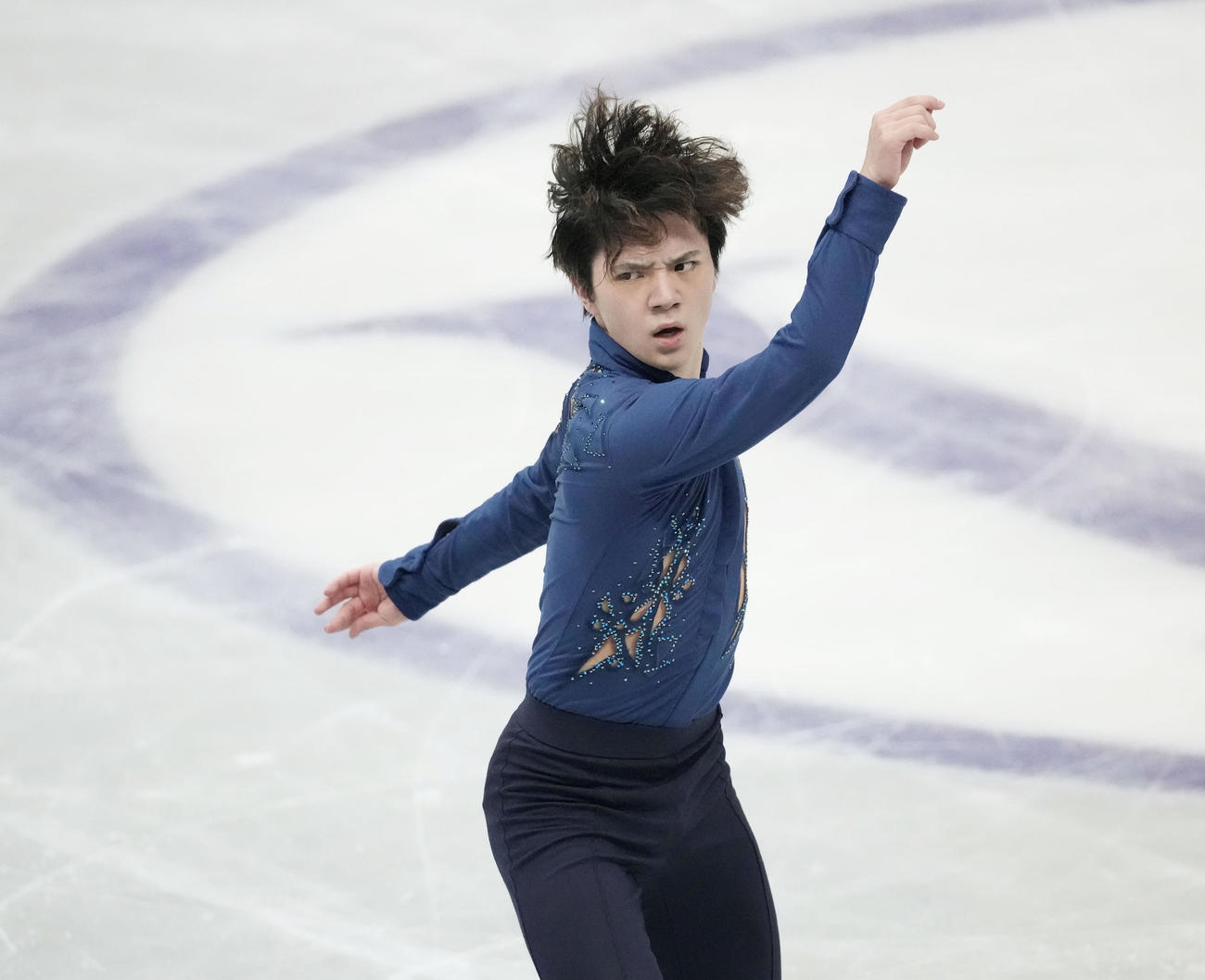 男子フリーで演技する宇野昌磨（代表撮影）