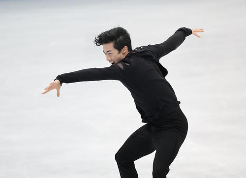 男子フリー 演技するネーサン・チェン(代表撮影)