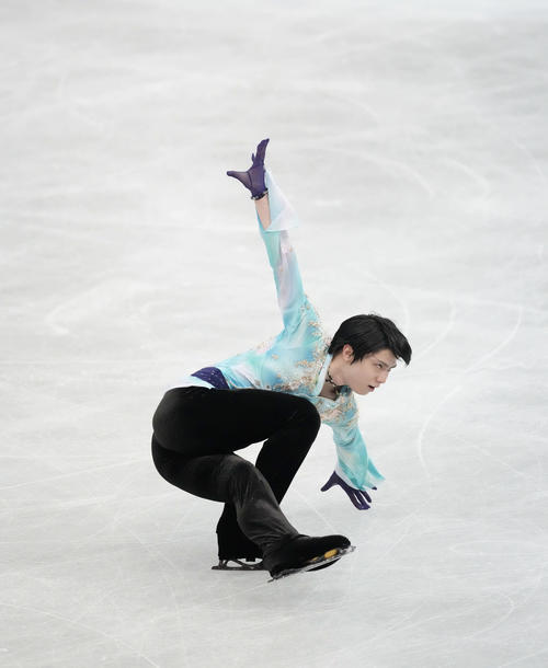 男子フリーで演技する羽生結弦(代表撮影)