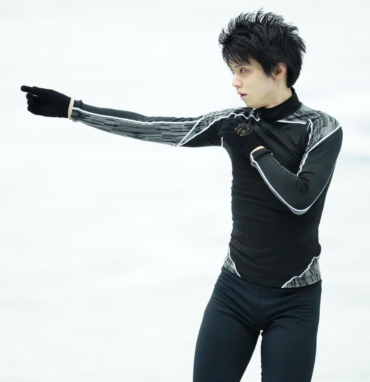 フリーに向けて練習する羽生結弦（代表撮影）