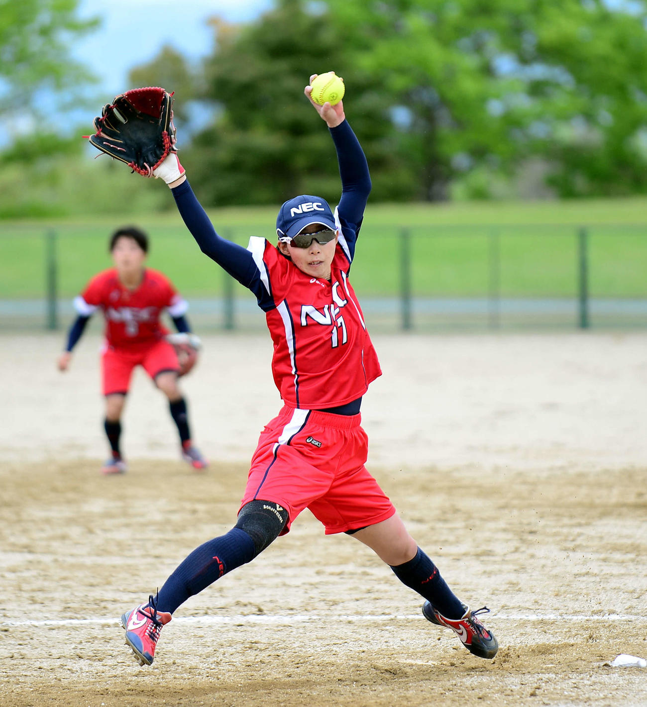 4回1／3を投げ1安打無失点と好投したNECの城戸投手
