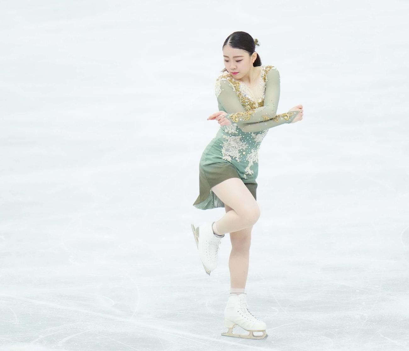 女子フリー　演技をする紀平梨花（代表撮影）