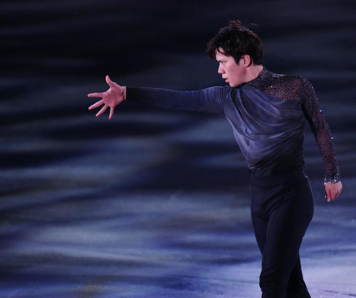 エキシビションで演技をする宇野昌磨（代表撮影）
