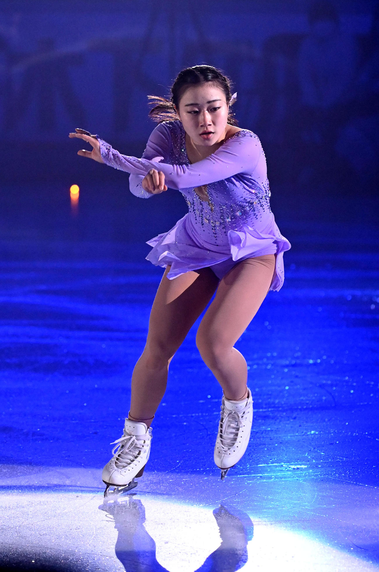 華麗な演技を見せる河辺愛菜（2021年4月24日撮影）