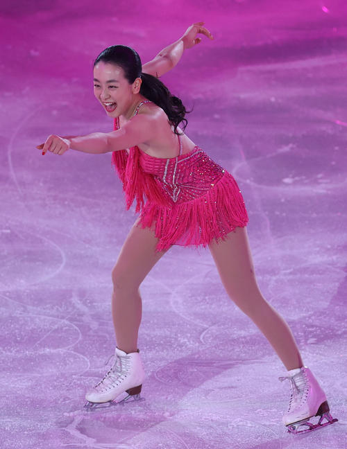 「サンクスツアー」千秋楽公演で熱演する浅田真央さん（撮影・狩俣裕三）