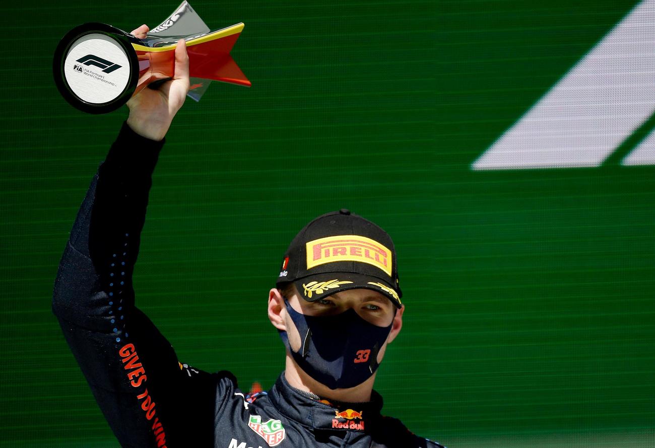 2位レッドブル・ホンダのフェルスタッペン（ロイター）