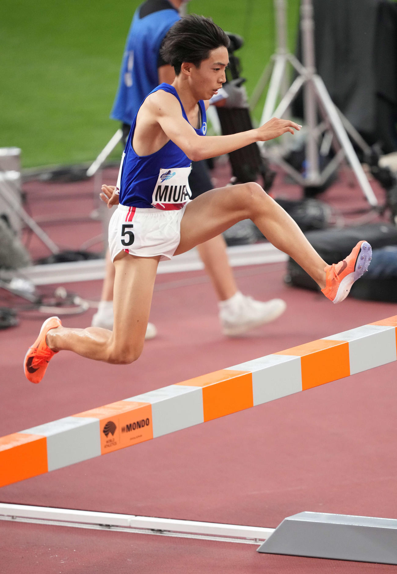 男子3000メートル障害で日本新記録で優勝した三浦（撮影・鈴木みどり）