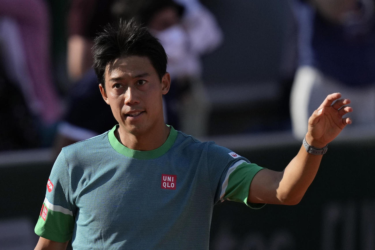 １回戦で勝利した錦織圭（AP）