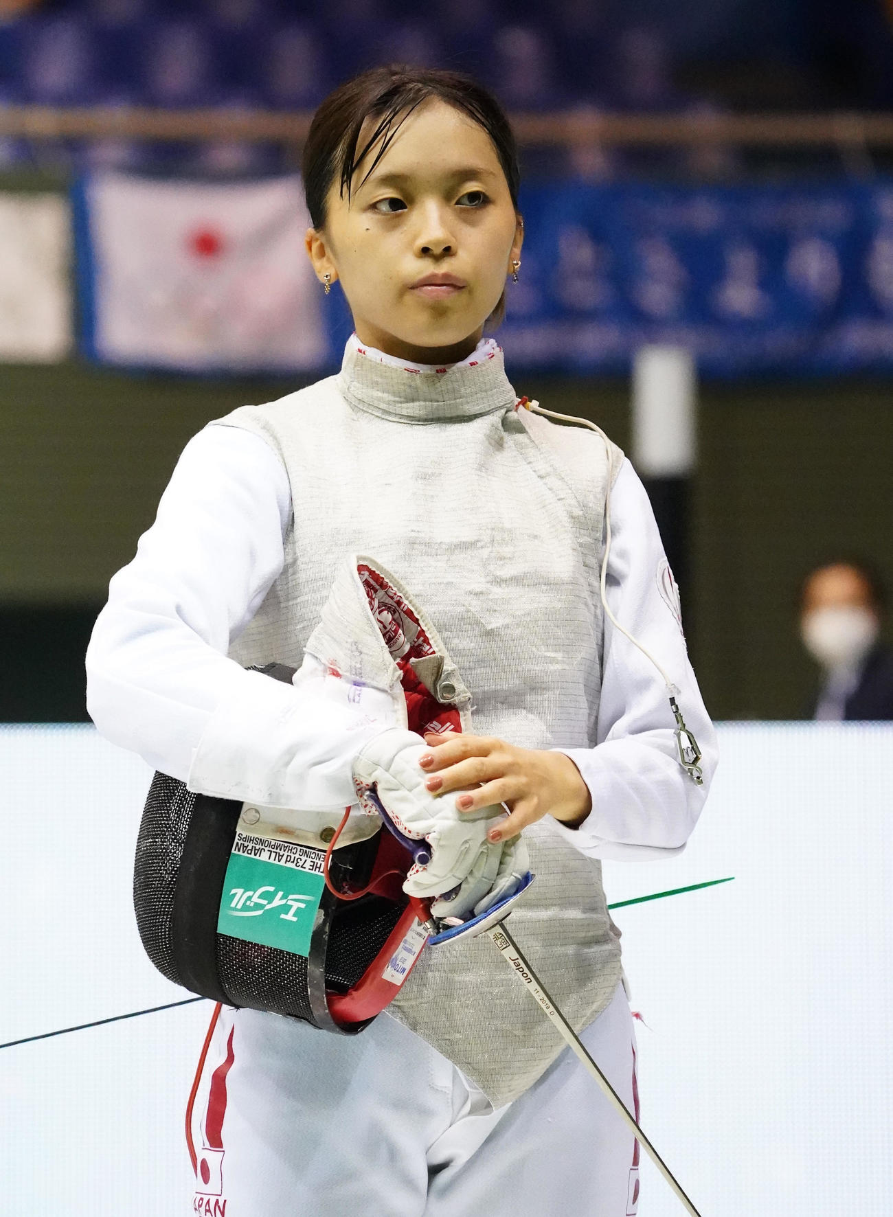20年9月19日、全日本フェンシング選手権に出場した東莉央（撮影・菅敏）