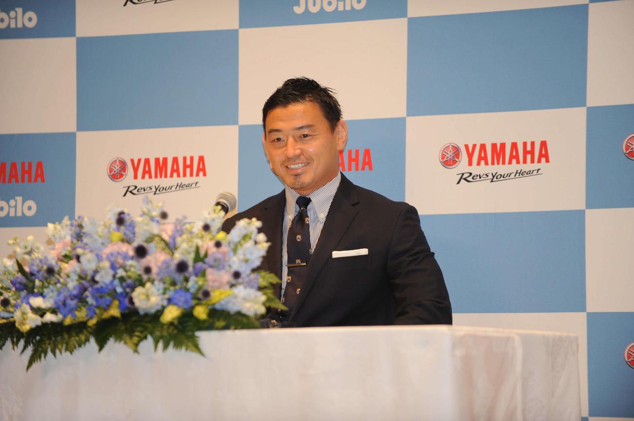 質問に答える五郎丸氏