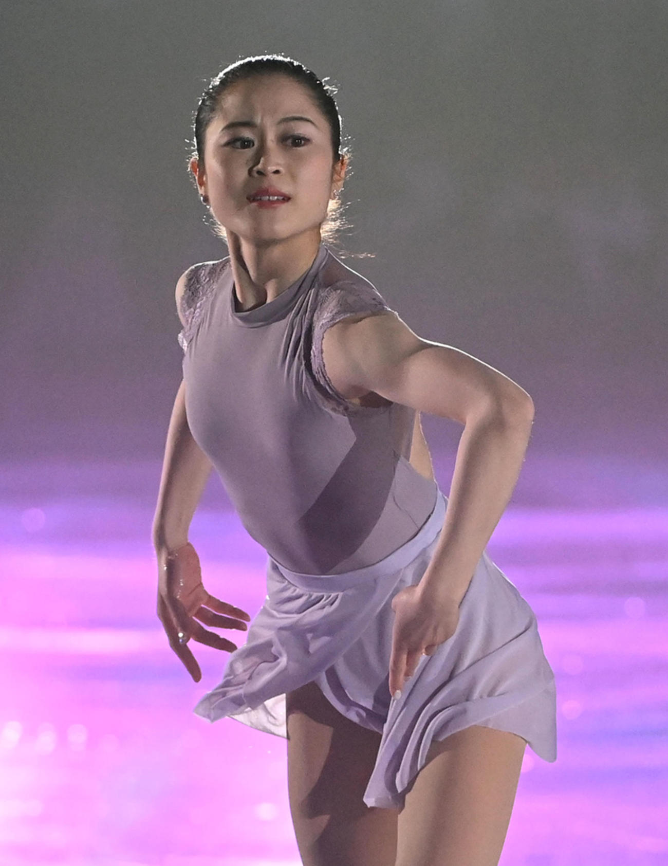 華麗な演技を見せる宮原知子（21年4月24日）