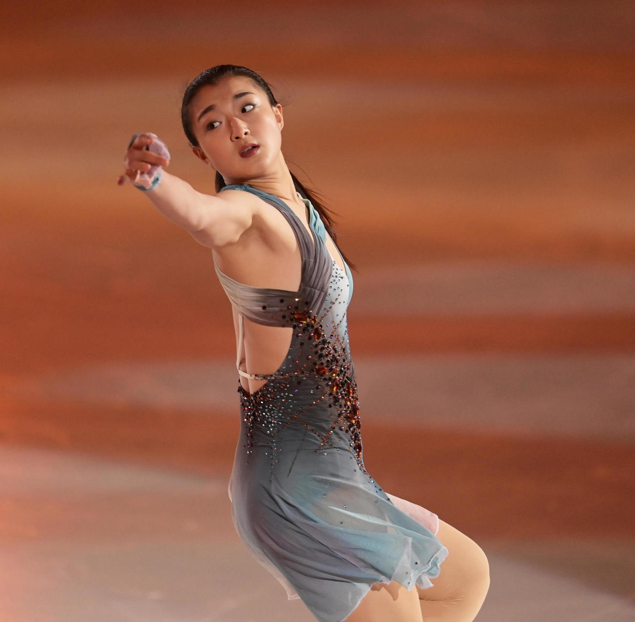 「ドリーム・オン・アイス2021」で演技をする坂本（代表取材）