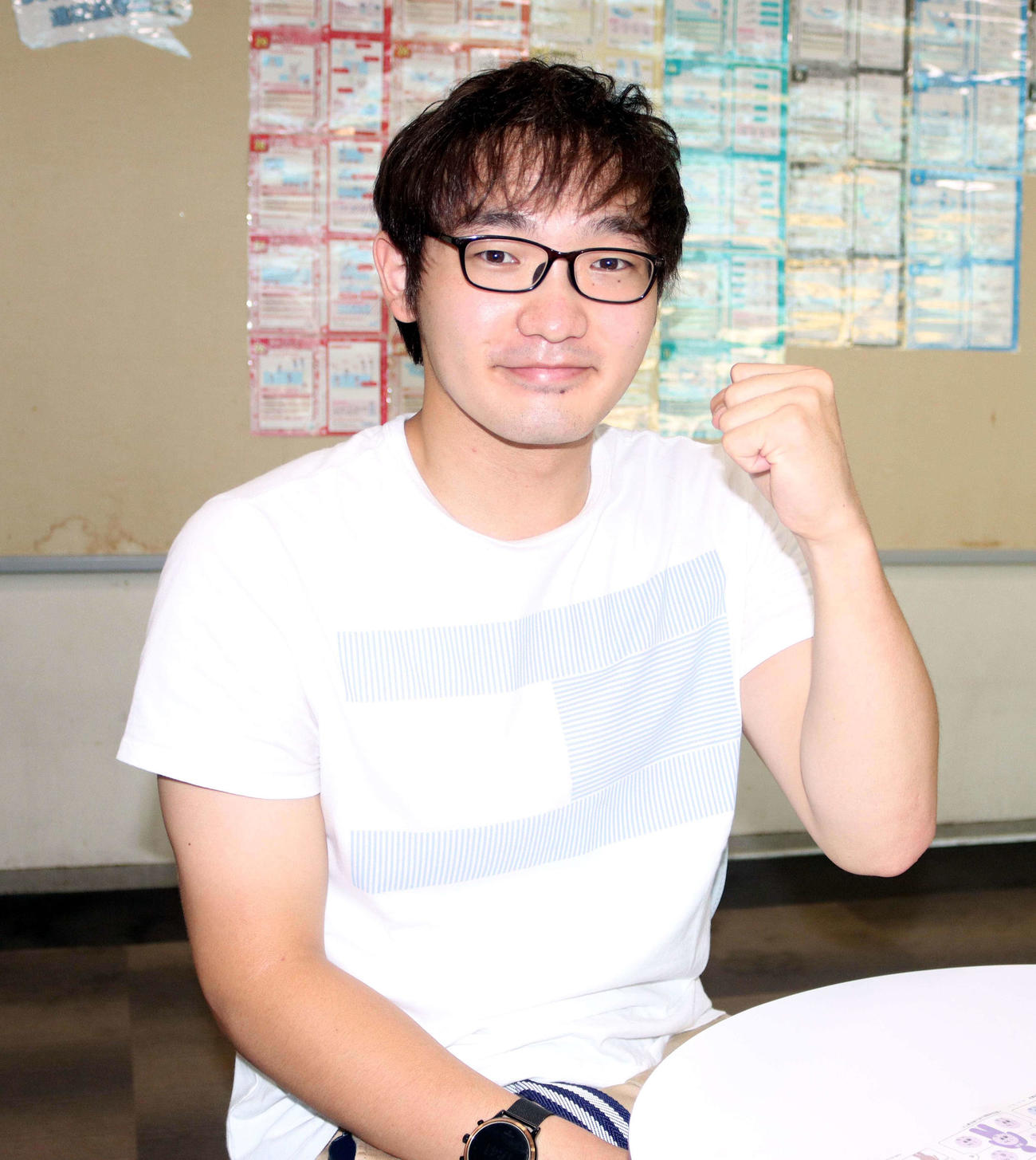 200メートル背泳ぎの北海道記録を持つ山田（撮影・永野高輔）