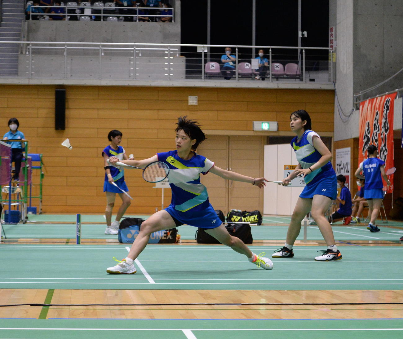 ダブルス、シングルスで自身全勝、ふたば未来学園・杉山（撮影・濱本神威）