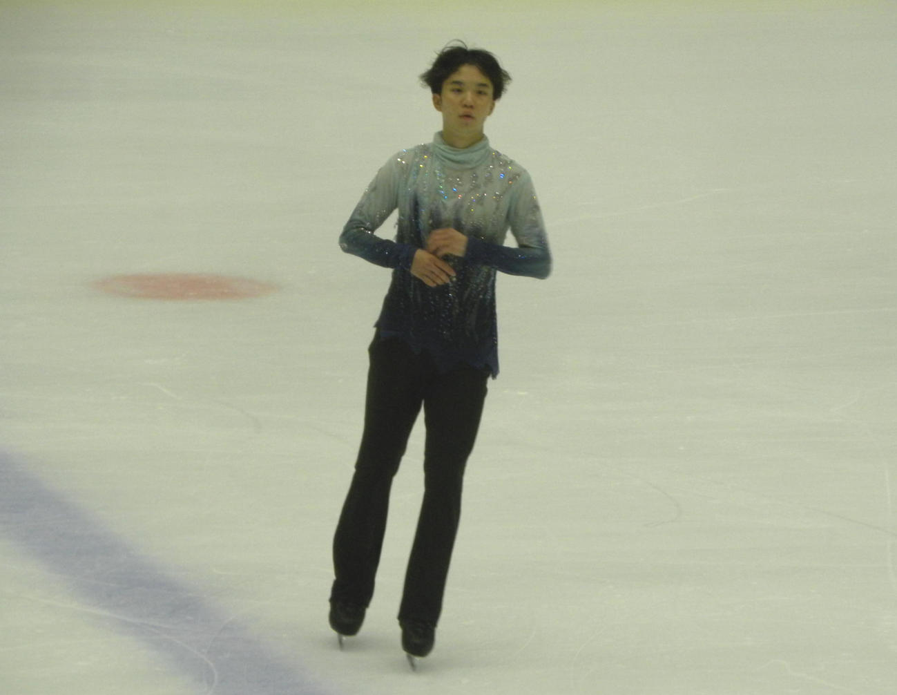 げんさんサマーカップの男子ショートプログラムに臨む友野一希（撮影・松本航）
