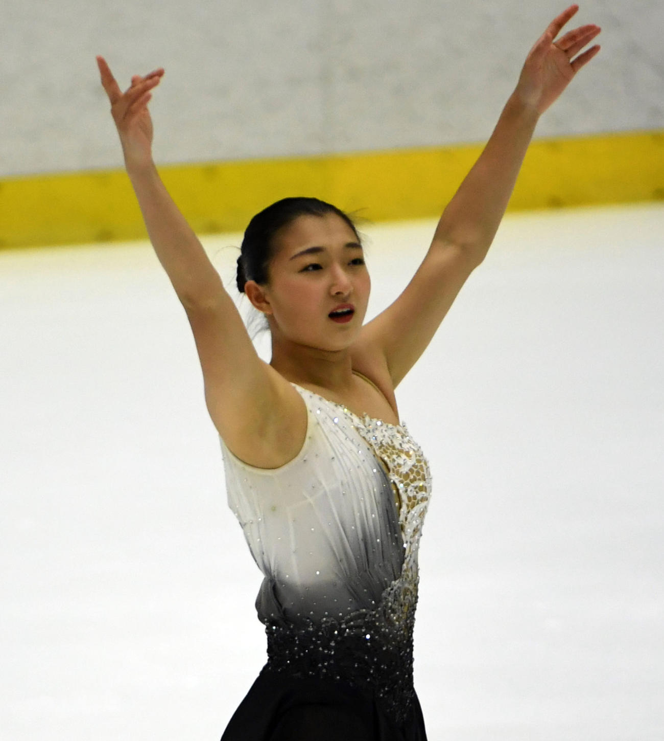 フリーの演技を終えほっとした表情を見せる坂本花織（撮影・和賀正仁）