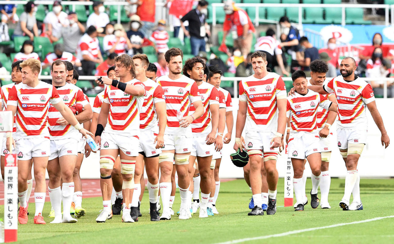 ラグビー日本代表（21年6月12日撮影）