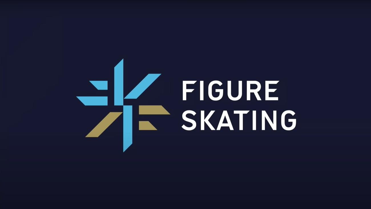 リニューアルされた日本スケート連盟（JSF）フィギュアスケートのエンブレム（JSF公式YouTubeより）