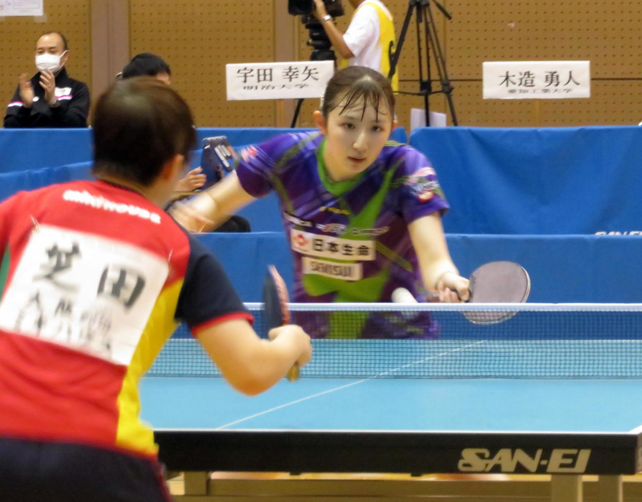 世界選手権個人戦の出場権を獲得した早田ひな（撮影・三須一紀）