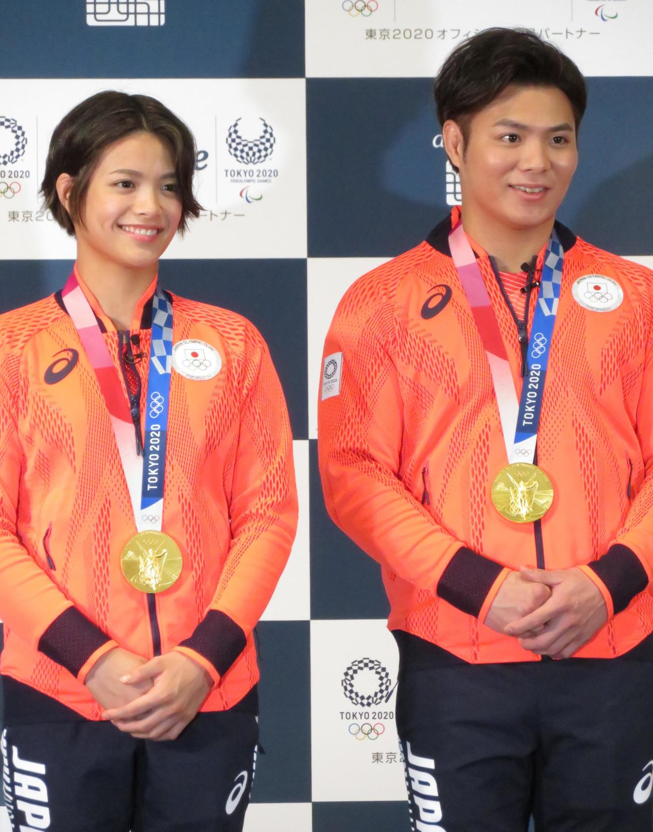 イベントに出席した阿部一二三と妹の詩（撮影・峯岸佑樹）