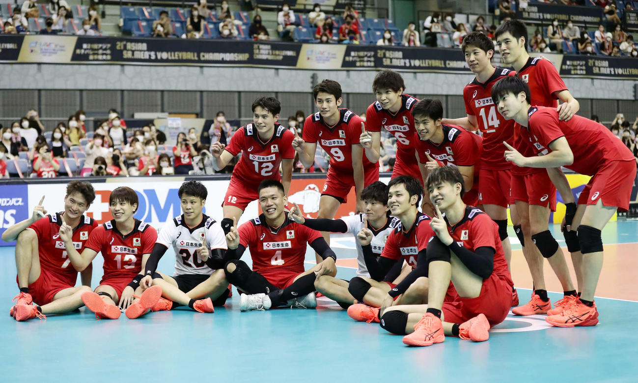 カタールに勝利した日本代表（2021年9月12日撮影）