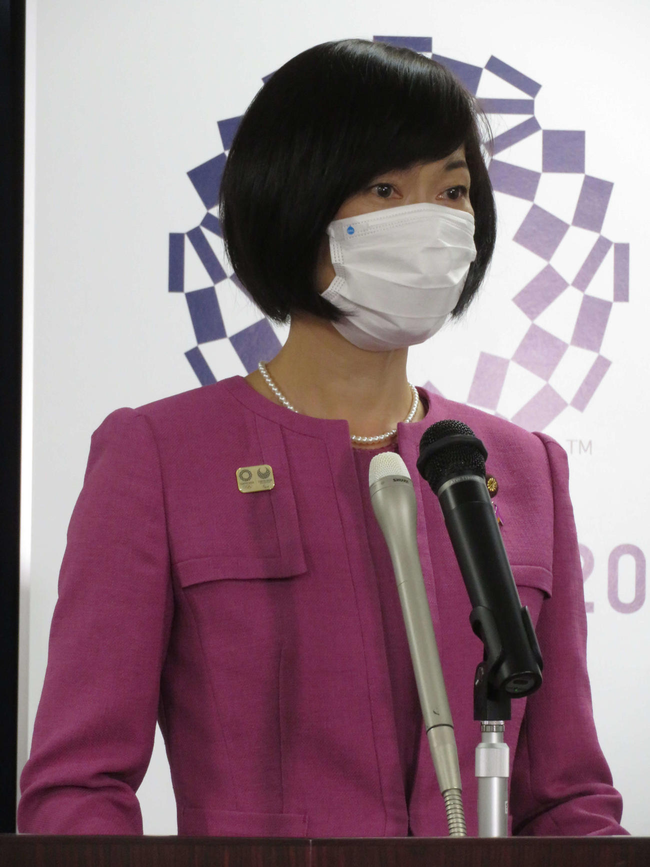 閣議後会見を行った丸川珠代五輪相（撮影・近藤由美子）
