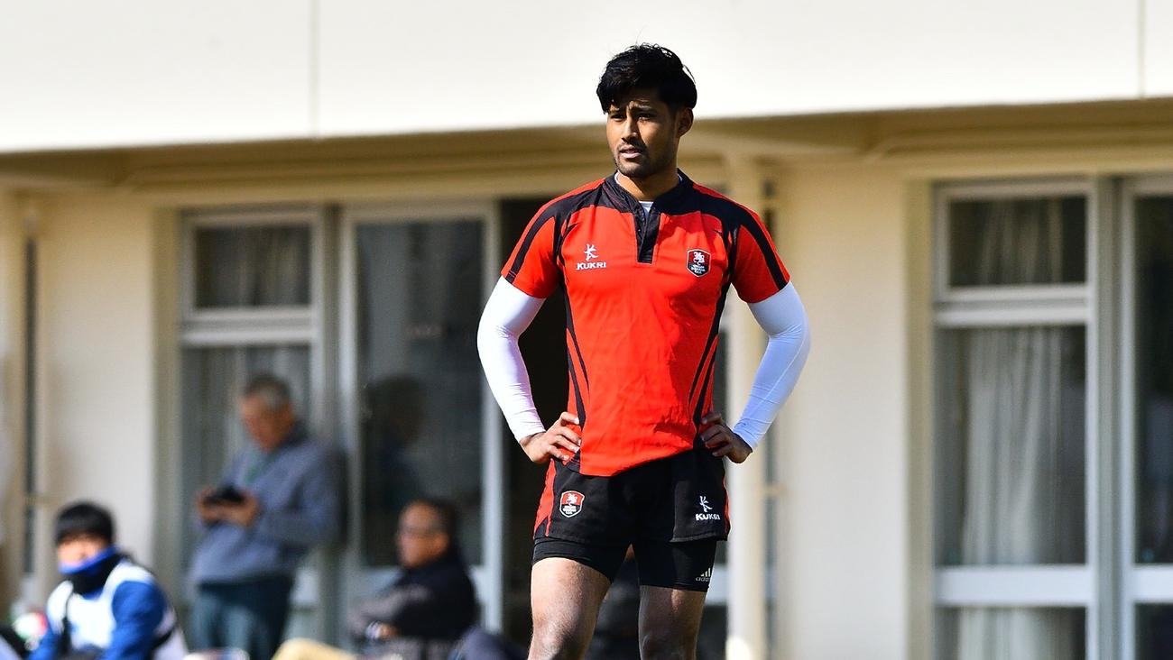 北海道バーバリアンズの一員として試合に臨む黒川ラフィ（本人提供）