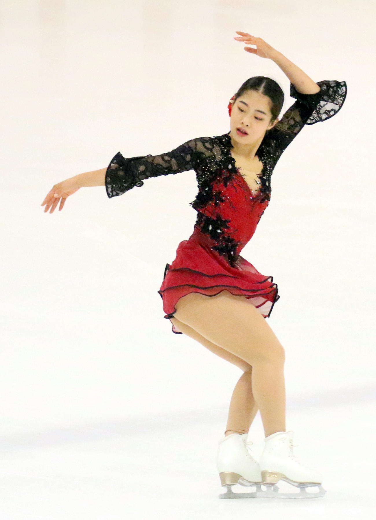 女子SPに1番滑走で登場した横井ゆは菜（撮影・木下淳）
