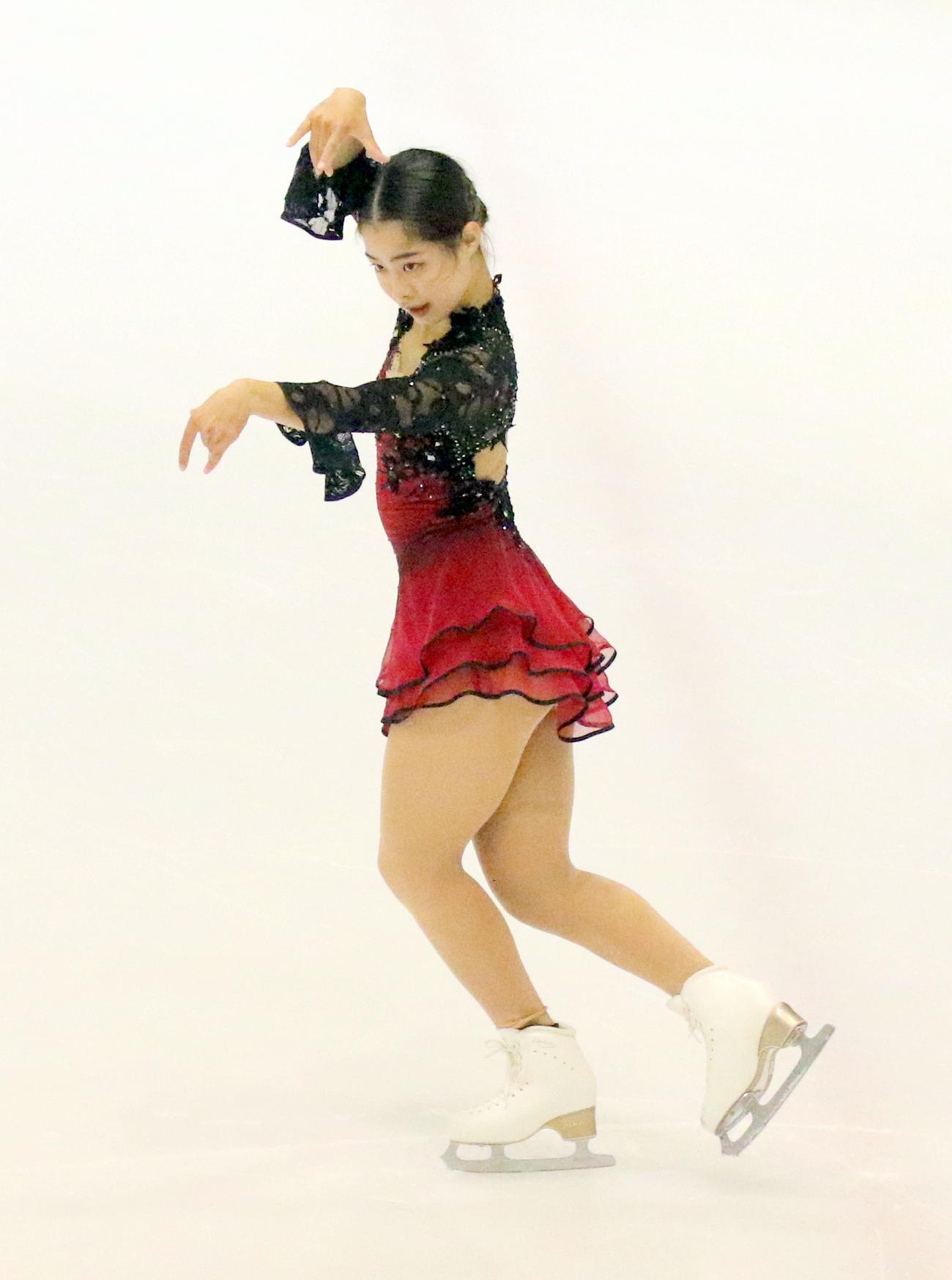 女子SPに1番滑走で登場した横井ゆは菜（撮影・木下淳）