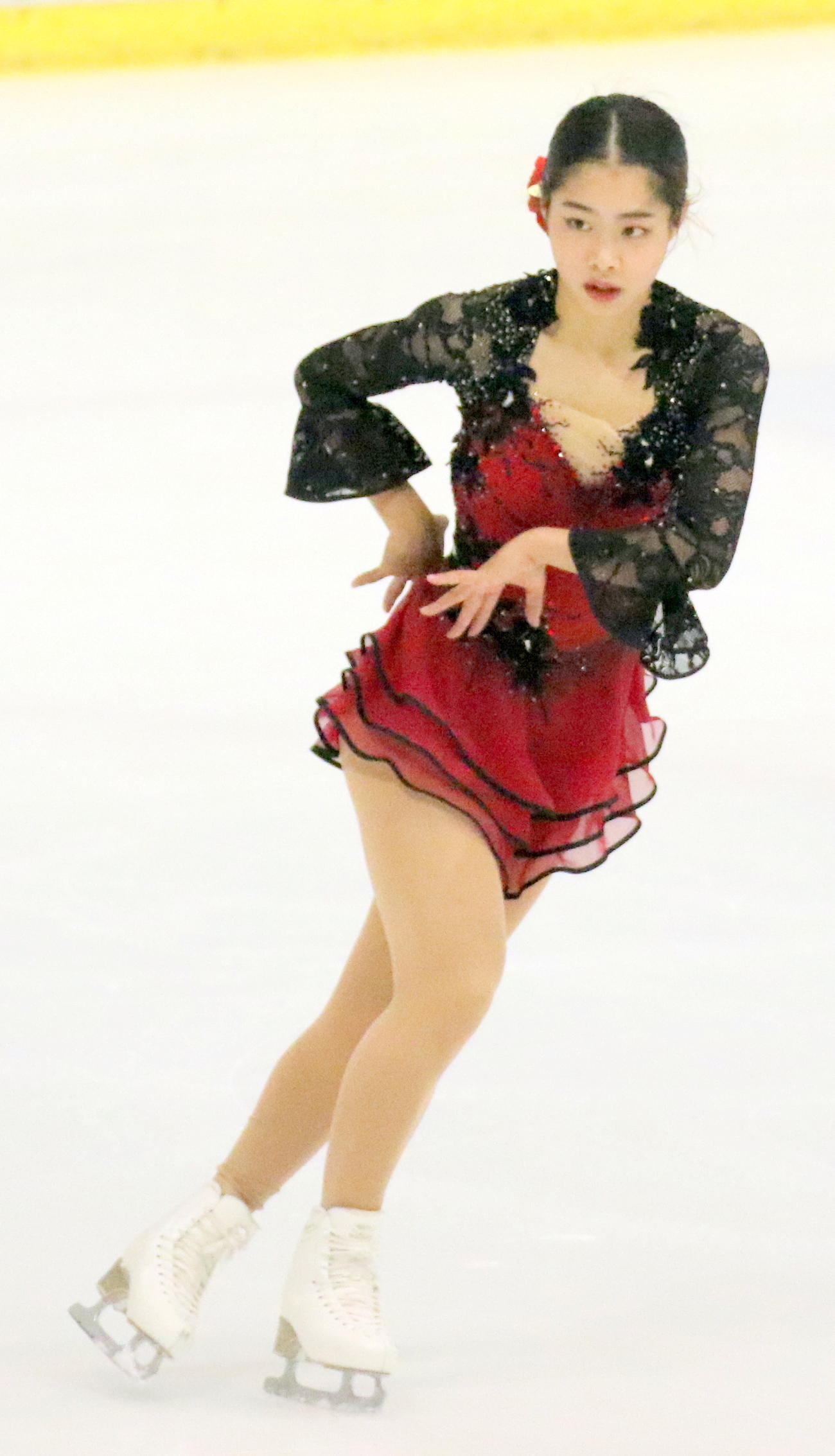女子SPに1番滑走で登場した横井ゆは菜（撮影・木下淳）