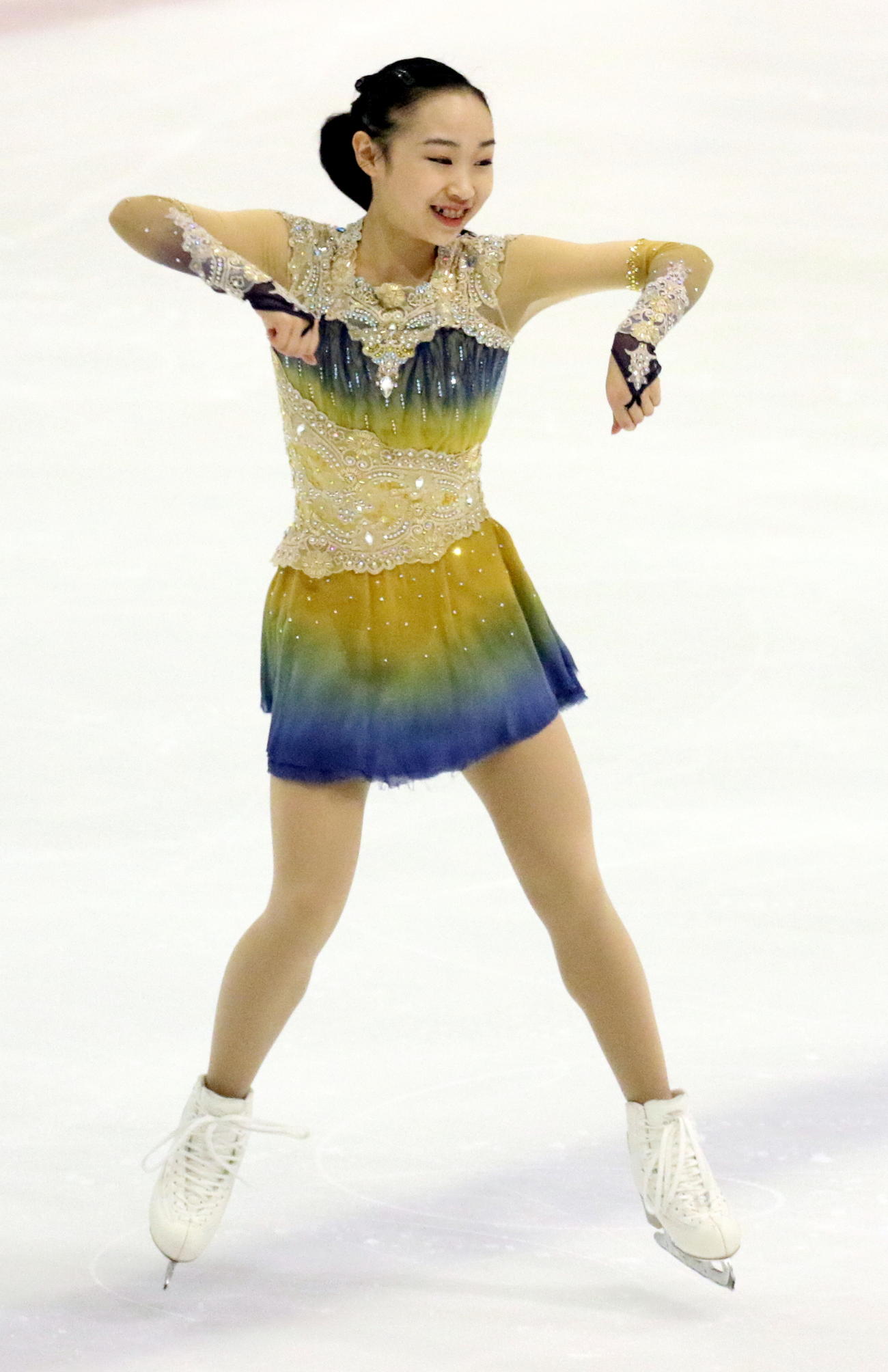 女子SPで首位発進した松生理乃（撮影・木下淳）
