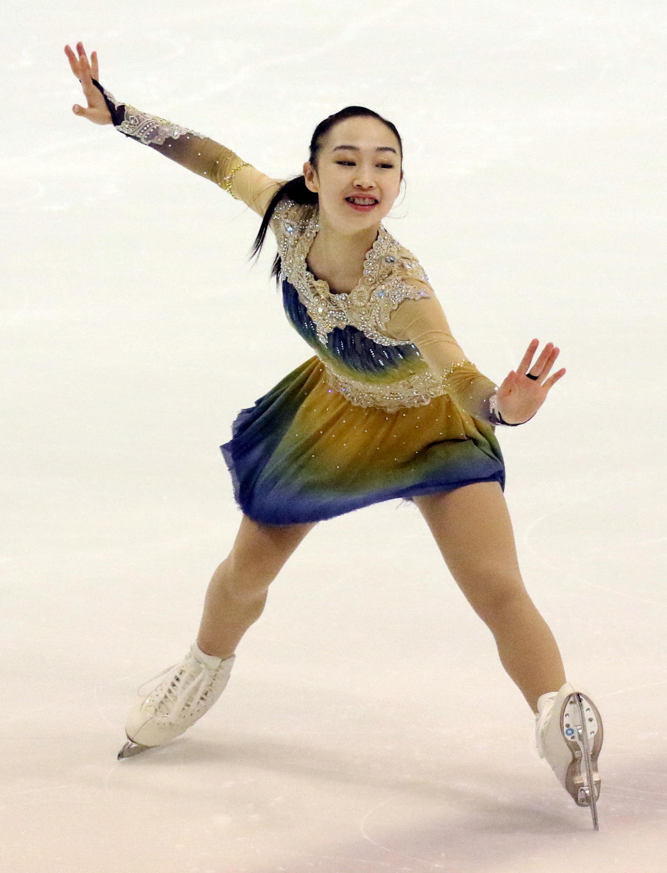 女子SPで首位発進した松生理乃（撮影・木下淳）