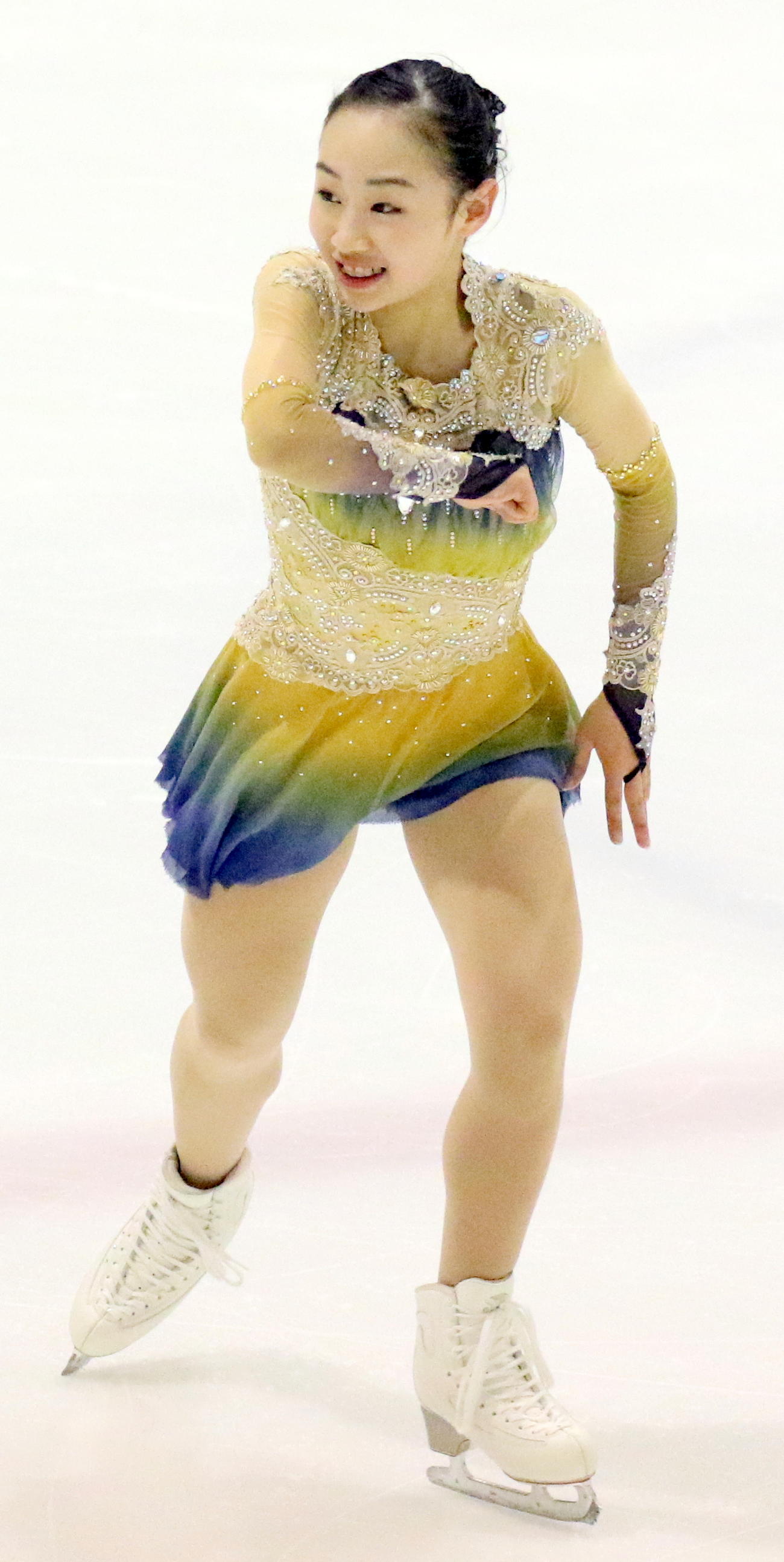 女子SPで首位発進した松生理乃（撮影・木下淳）