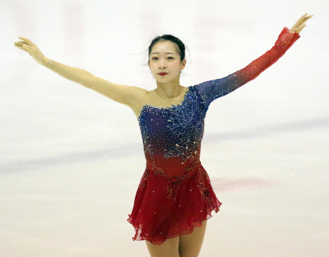 女子SP2位で滑り出した新田谷凜（撮影・木下淳）