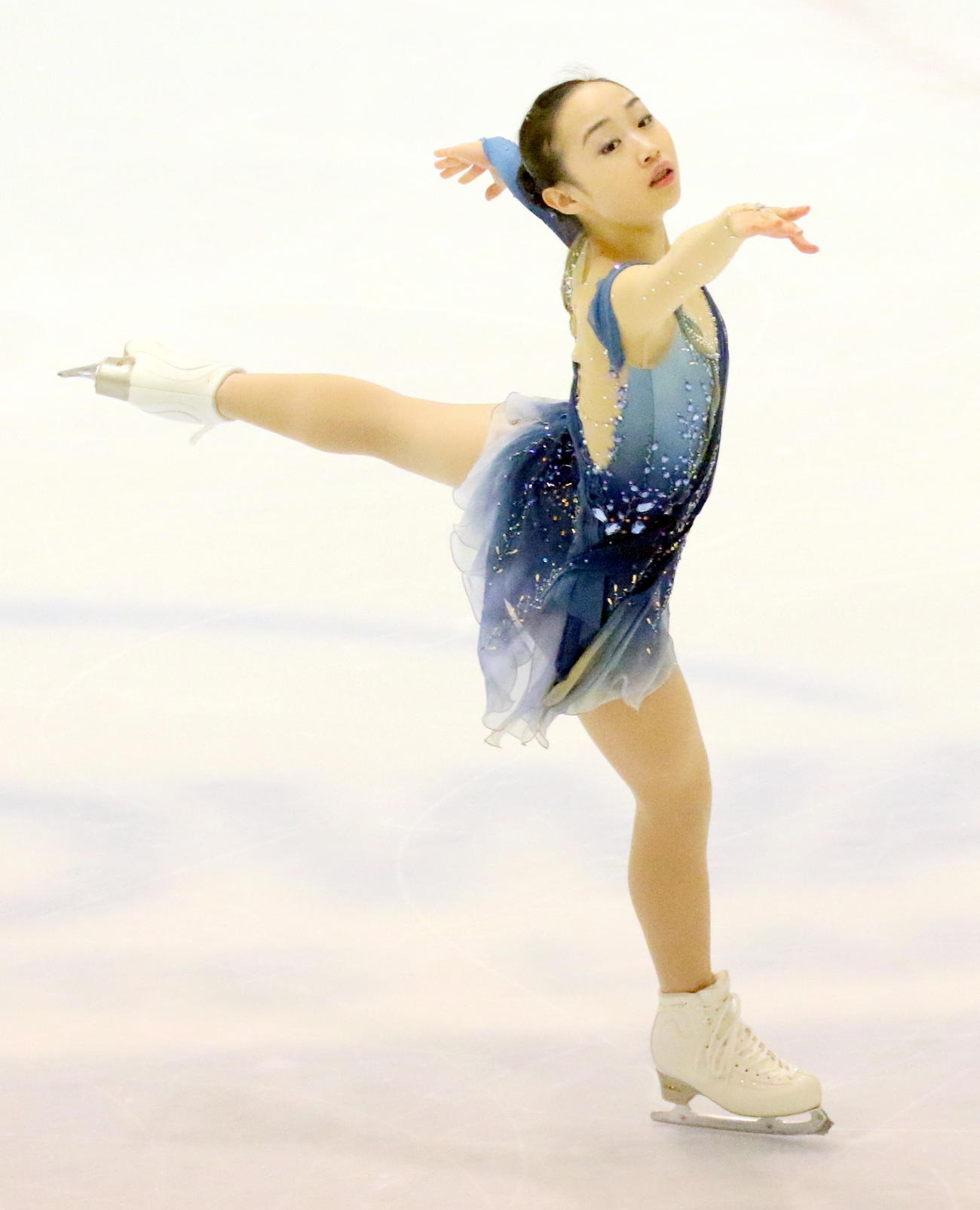 フィギュアスケート中部選手権　女子フリー　シニア転向1年目で初優勝した松生理乃（撮影・木下淳）